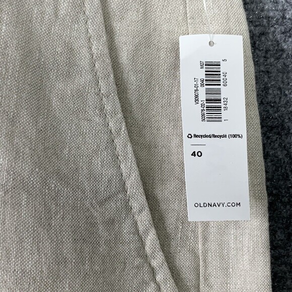 Old Navy Walking Shorts Men Size 40 NWT Washable Linen Ultimate Slim Beige - Picture 3 of 8